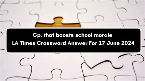 morale crossword puzzle clue.